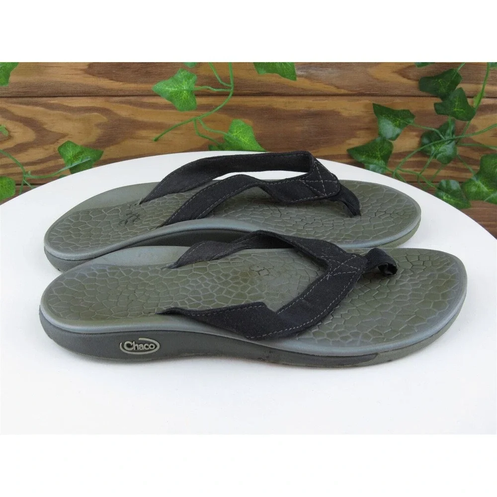 Chaco Size 6 M Women Sandal Flip Flop‎ Black Synthetic